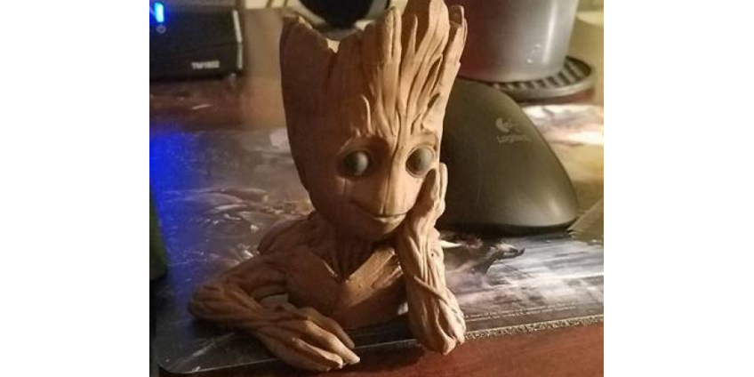 Cuteness personified with 3d printed Baby Groot but where is it now ? 
