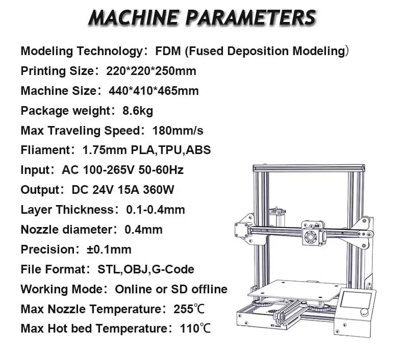 Creality Ender 3 V Slot 3D Printer Kit