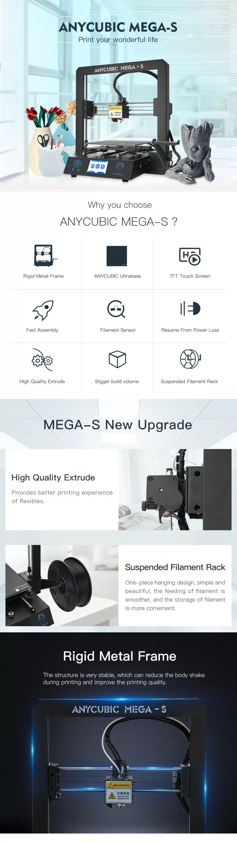 Anycubic i3 Mega-S 3D Printer