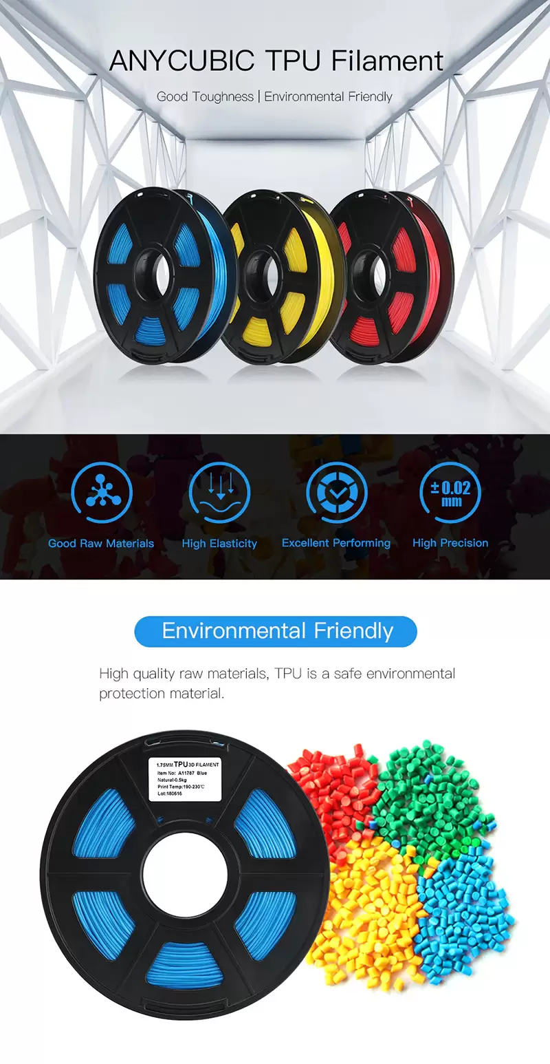 Anycubic TPU Filament 0.5Kg  1.75mm