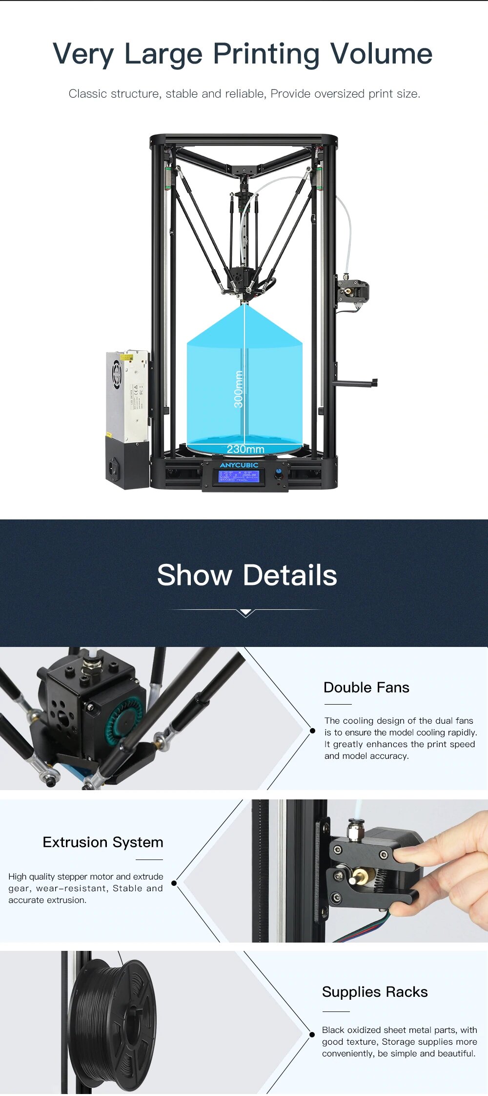 Drik nominelt Gennemvæd Anycubic Auto leveling Kossel Delta DIY 3D Printer - 3DPrintersBay