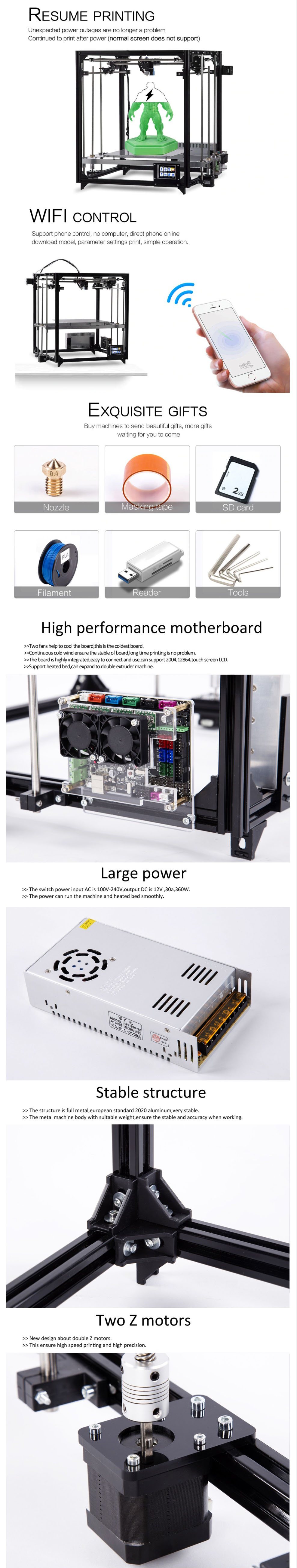 FLSUN CUBE Large Scale Dual Extruder 3D Printer