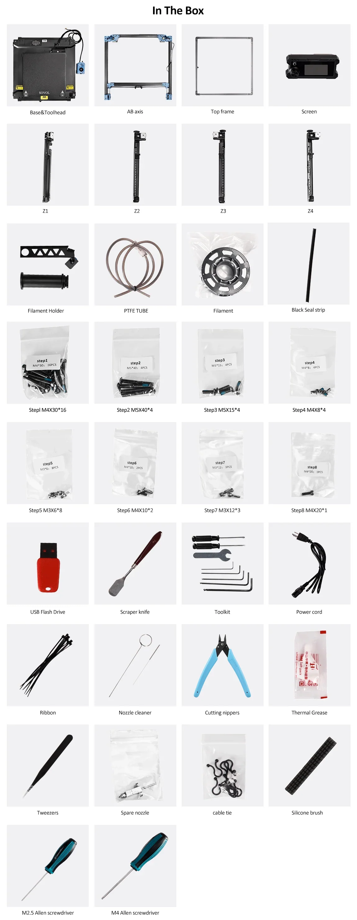 Sovol SV08 Package contents