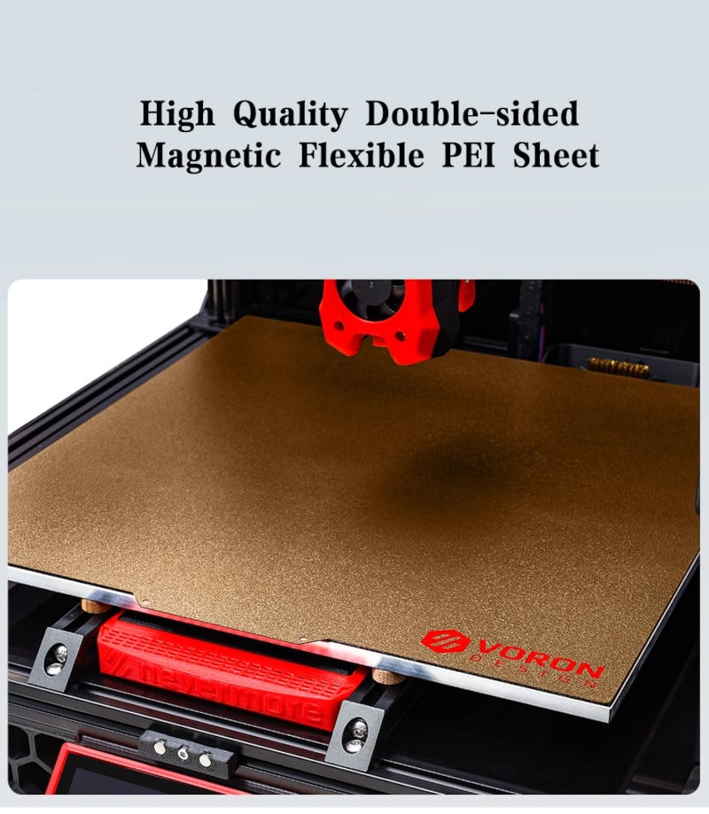 Dual-sided magnetic flexible PEI sheet build surface for Voron 2.4 R2 Ultra